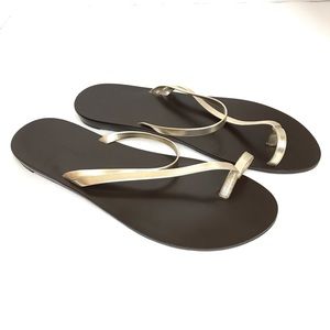 NWOT Banana Republic Gold Strap Sandals
